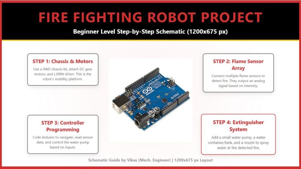 Fire Fighting Robot Project Hindi – Beginner Level Step-by-Step ...