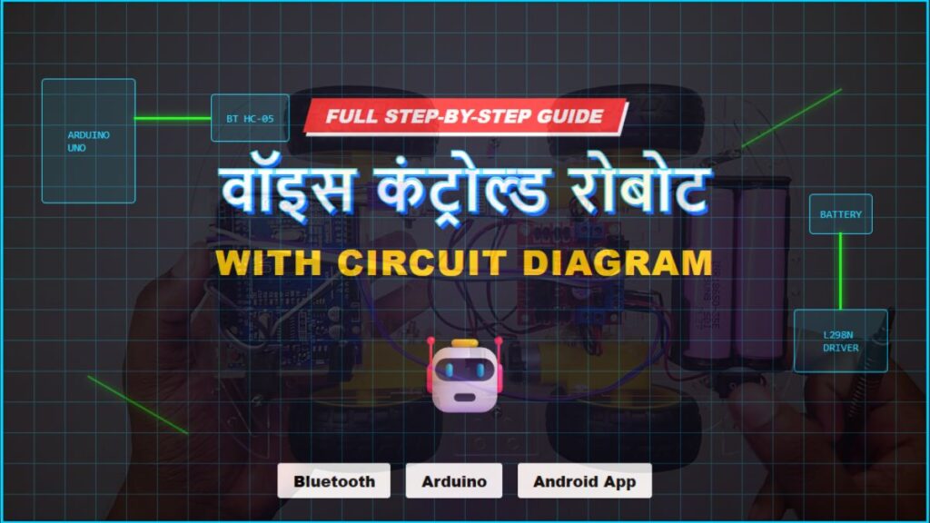वॉइस कंट्रोल्ड रोबोट कैसे बनाएं Bluetooth और Android App से Arduino Robot Car Project