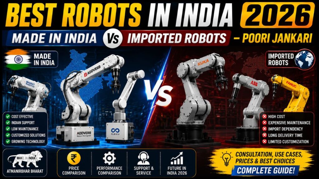 Best Robots in India 2026 Made in India vs Imported Robots – Poori Jankari