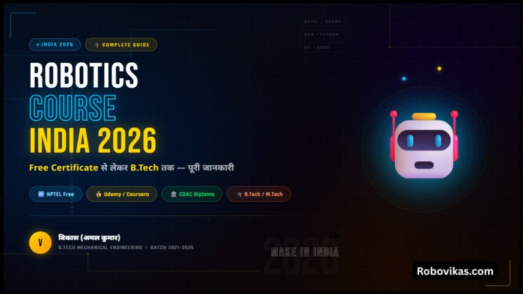 Robotics Course India 2026 | Free Certificate se lekar B.Tech tak – Poori Jankari