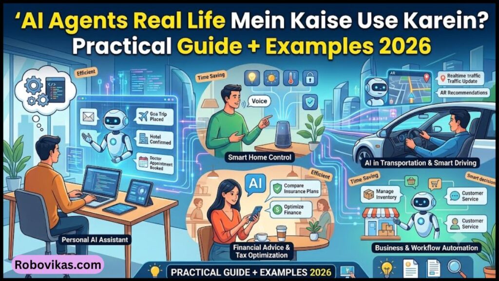 AI Agents Real Life Mein Kaise Use Karein Practical Guide + Examples 2026