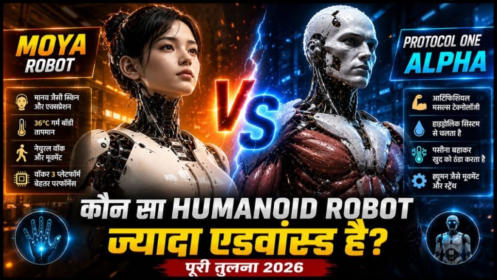Moya Robot vs Protocol One Alpha कौन सा Humanoid Robot ज्यादा एडवांस्ड है पूरी तुलना (2026)